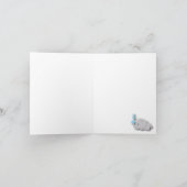 Blue, White Gray Elephant 🐘 Baby Dusche Danke (Innenseite)