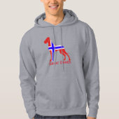 Blue white Great Dane Hoodie (Vorderseite)