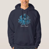 Blue white Great Dane Hoodie (Vorderseite)