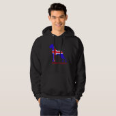 Blue white Great Dane Hoodie (Vorne ganz)