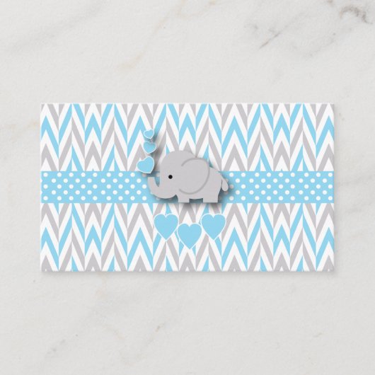 Blue White Grey Elephant Book Request Begleitkarte (Vorderseite)