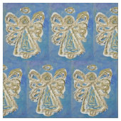 Blue White Guardian Angel Kunststoffe Stoff (Muster)
