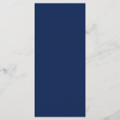 Blue & White Hanging Lights Hochzeitsmenü Menükarte (Rückseite)