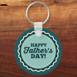 Blue White Happy Vatertag Vater Schlüsselanhänger
