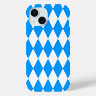 Blue White Harlequin Diamonds Schachbretts Design Case-Mate iPhone Hülle