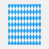 Blue White Harlequin Diamonds Schachbretts Design Fleecedecke (Vorderseite)