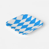 Blue White Harlequin Diamonds Schachbretts Design Pappteller (Gewinkelt)