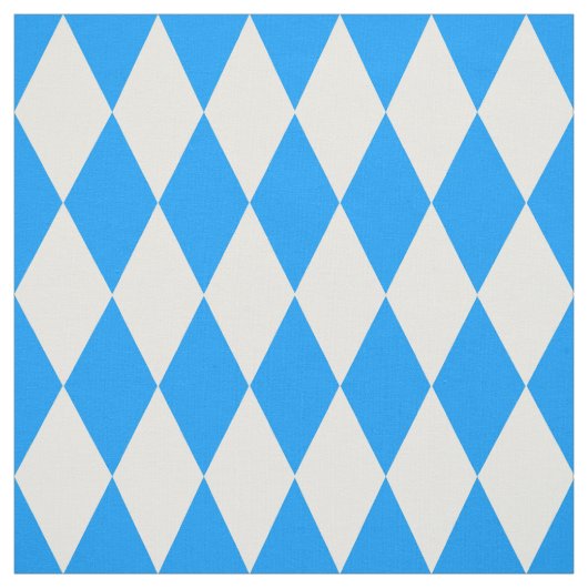 Blue White Harlequin Diamonds Schachbretts Design Stoff (Muster)