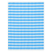 Blue White Harlequin Diamonds Schachbretts Design Tischdecke (Vorderseite)