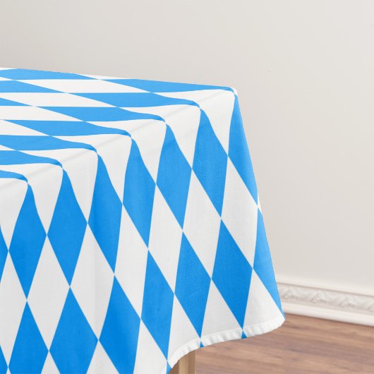 Blue White Harlequin Diamonds Schachbretts Design Tischdecke