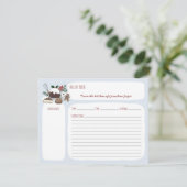 Blue + White Holiday Backen Rezept Karte (Stehend Vorderseite)