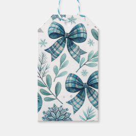 BLUE & WHITE HOLIDAY BOWS GESCHENKANHÄNGER