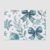 BLUE & WHITE HOLIDAY BOWS SEIDENPAPIER (Vorderseite)