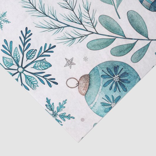 BLUE & WHITE HOLIDAY BOWS SEIDENPAPIER (Ausschnitt)