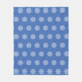 Blue White Holiday Chinoiserie Snowflake  Fleecedecke (Vorderseite)