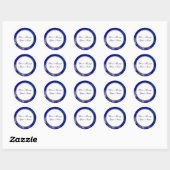 Blue White Holiday Custom Stickers (Blatt)