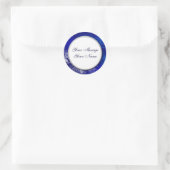 Blue White Holiday Custom Stickers (Tasche)