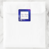 Blue White Holiday Custom Stickers (Tasche)