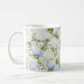 Blue White Hydrangea Romantic Floral Bridal Shower Kaffeetasse (Links)