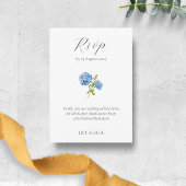 Blue & White Hydrangea Wedding RSVP Enclosure Card Begleitkarte