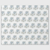 Blue White Ice Skates Christmas Geschenkpapier (Flach)