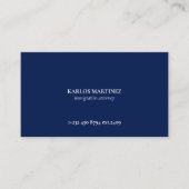 Blue & White Immigration Attorney QR-Code Visitenkarte (Vorderseite)