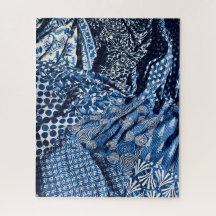 Blue White Indigo Fabrics