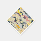 Blue White Japanese Kimono Floral Decoupage Paper Serviette (Ecke)