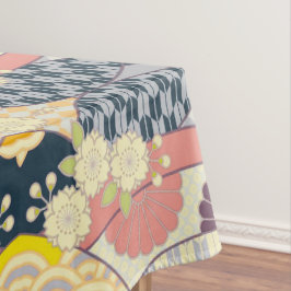 Blue White Japanisch Kimono Blumencotton Dining Tischdecke