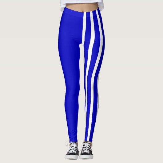 Blue & White Jester Leggings (Vorderseite)