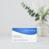 Blue White Kurve, Berufliche Visitenkarte (Stehend Vorderseite)