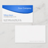 Blue White Kurve, Berufliche Visitenkarte (Vorne/Hinten)