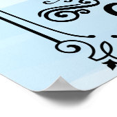 Blue White Lake Rules Poster (Ecke)