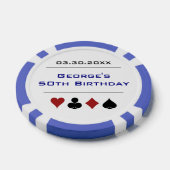 Blue White Las Vegas Casino Poker Pokerchips (Einzeln)