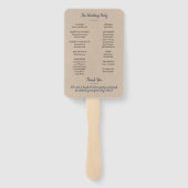 Blue White Lighthouse Kraft Wedding Program Hand F Fächer (Rückseite)