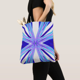 Blue White Lila Sternexplosion Star Lebensmittelge Tasche