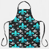 Blue White Lilie Schürze (Vorderseite)