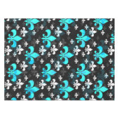 Blue White Lilie Tischdecke (Vorderseite (Horizontal))