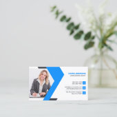 Blue, White Loan Signing Agent, Consultant, Anwalt Visitenkarte (Stehend Vorderseite)