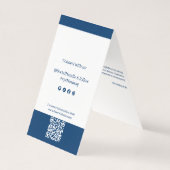 Blue White Logo QR Code Kleidung Faltpreis-Markier (Rückseite)