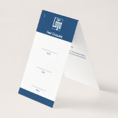 Blue White Logo QR Code Kleidung Faltpreis-Markier (Vorderseite)