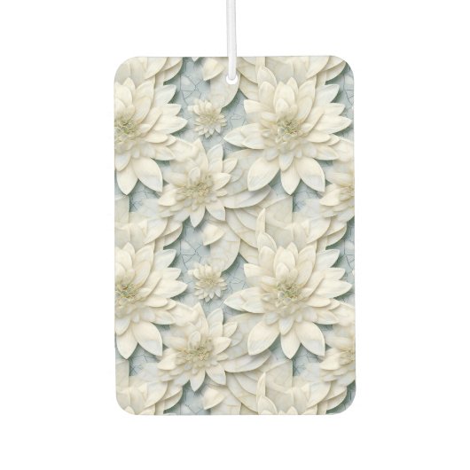 Blue White Lotus Blume Autolufterfrischer (Vorderseite)