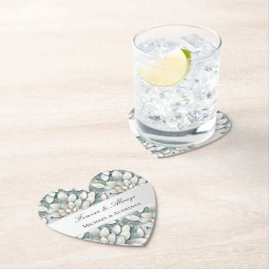 Blue White Lotus Blume Brautparty Untersetzer (Vor Ort)