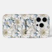 Blue White Lotus Blume Case-Mate iPhone Hülle (Rückseite (Horizontal))