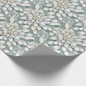 Blue White Lotus Blume Geschenkpapier (Ecke)