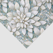 Blue White Lotus Blume Hochzeit Seidenpapier (Detail)