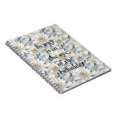 Blue White Lotus Blume Notizblock (Rechte Seite)