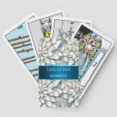 Blue White Lotus Blume Spielkarten (Rückseite)