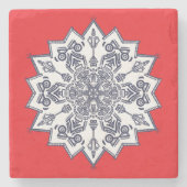 Blue & White mandela Sandstone Untersetzer (Vorderseite)