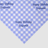 Blue White Matching Patterns Gingham Seidenpapier (Ausschnitt)